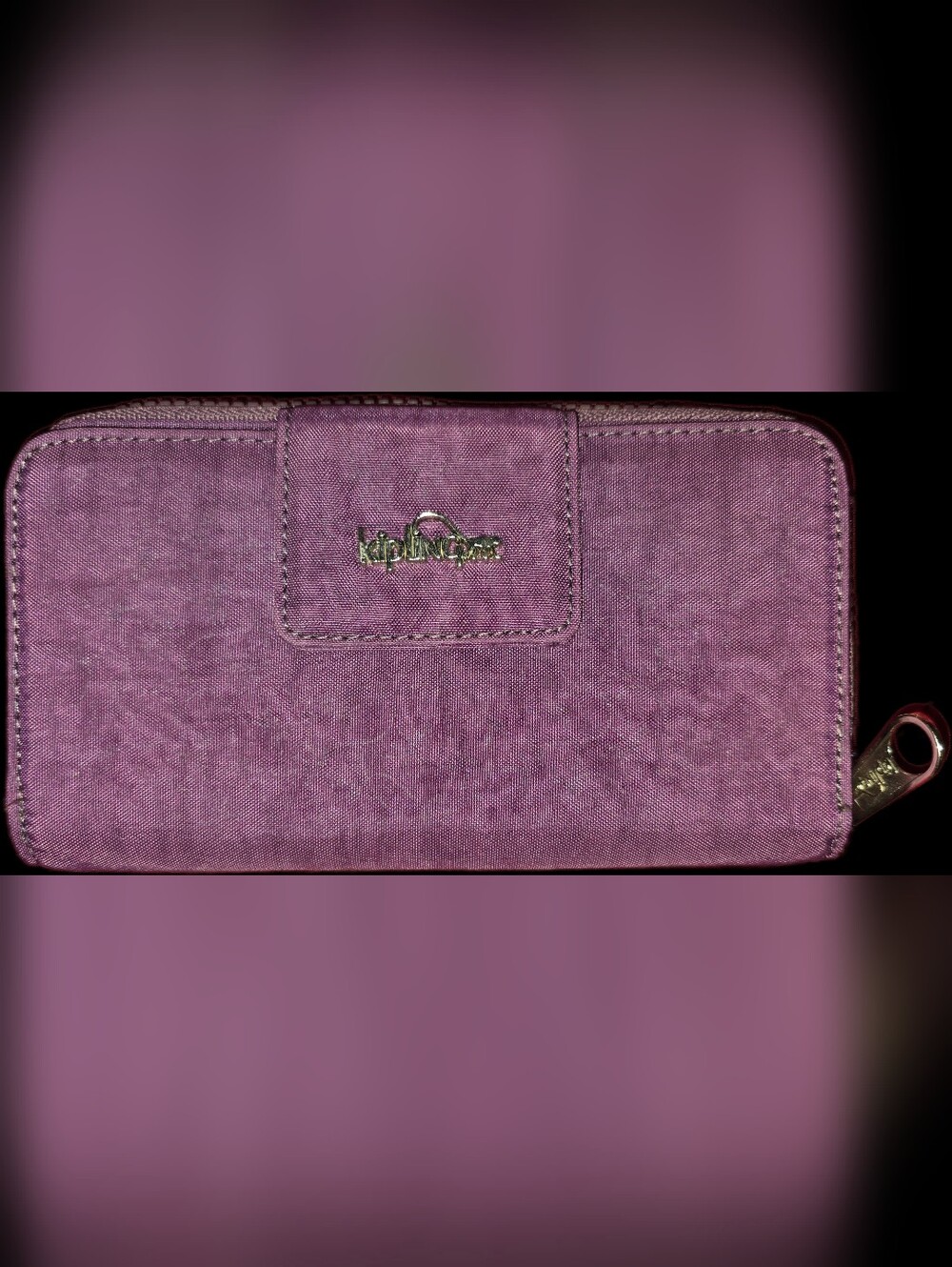 Kipling Purple Floral-Embossed Wallet
